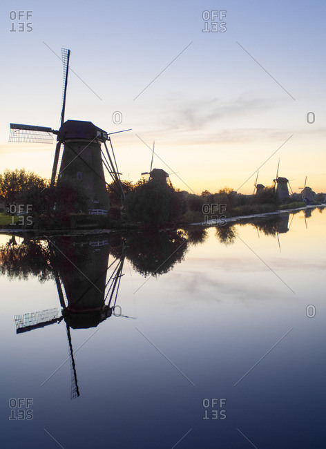 Windmills at Kinderdijk near Amsterdam