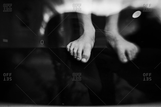 Black Bare Feet stock photos - OFFSET