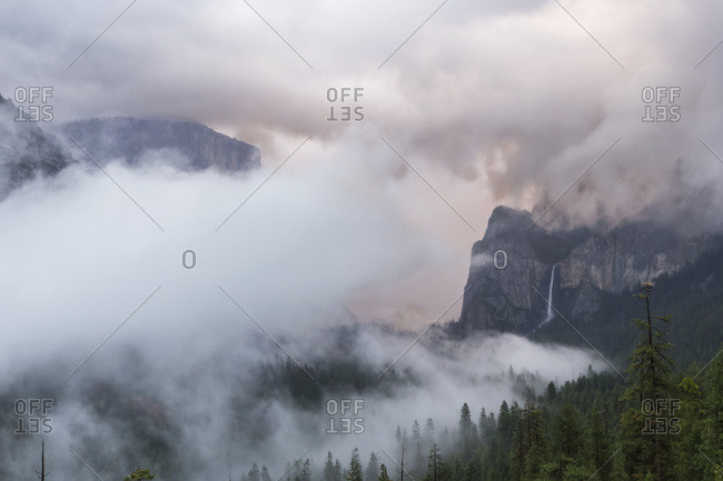 Winter storm in Yosemite Valley, Yosemite National Park; California, United States of America