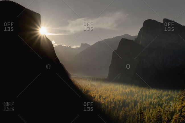 Sunrise at Tunnel View, Yosemite National Park; California, United States of America