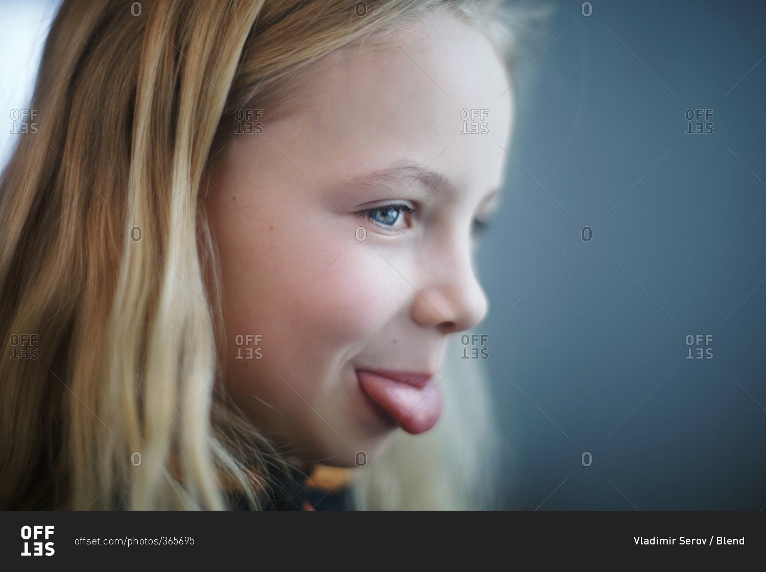 Caucasian Girl Sticking Out Tongue Stock Photo OFFSET   Offset 365695 