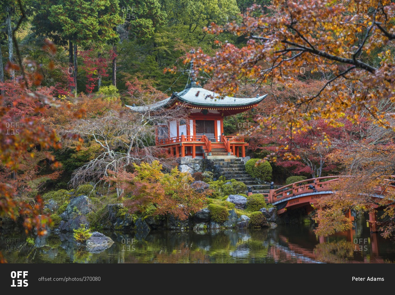 Bentendo Temple located within the Daigo-ji temple area, Kyoto, Japan