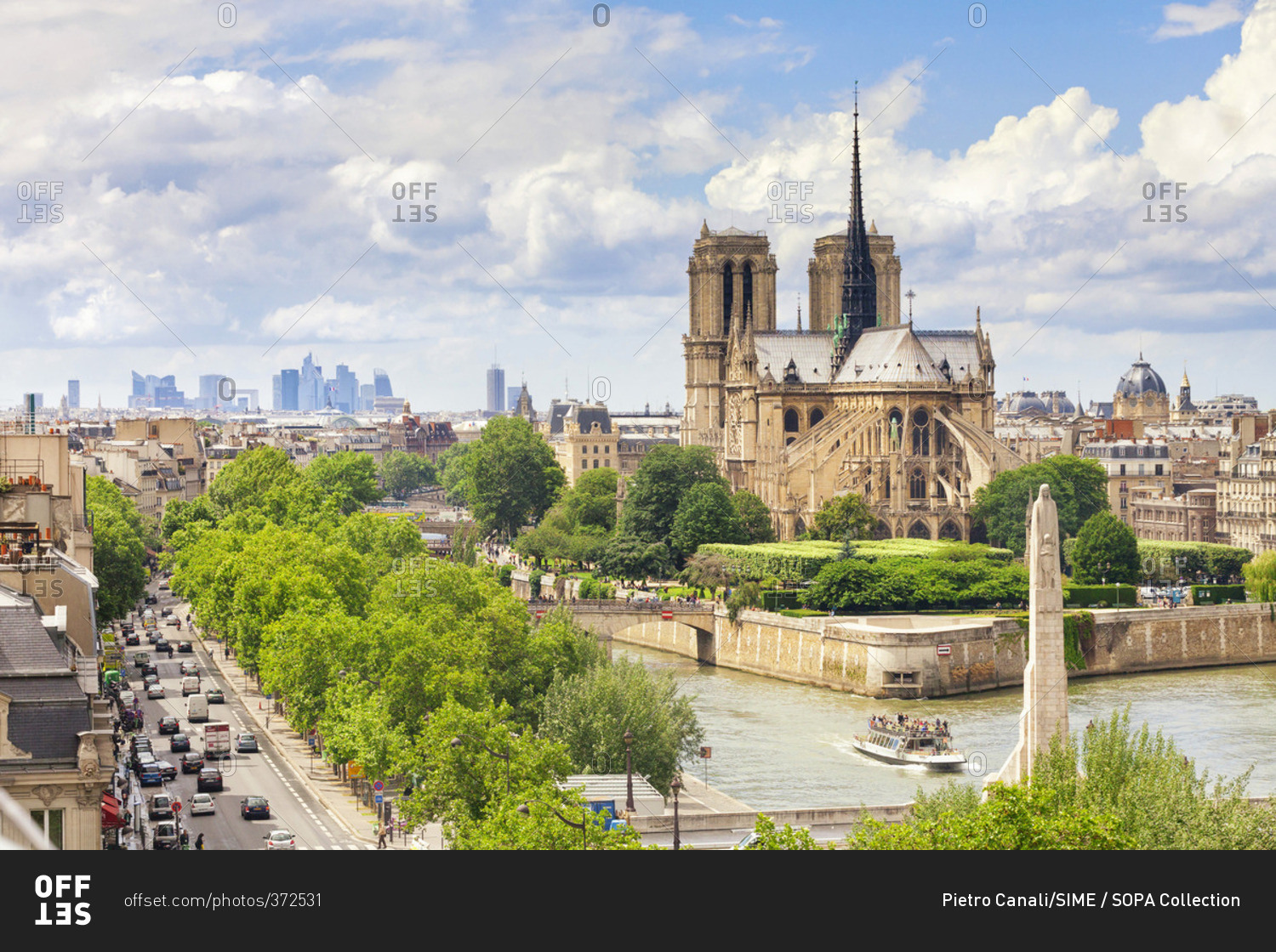 River Seine and La Defense in the background
