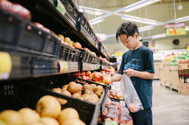 Teens in the supermarket.