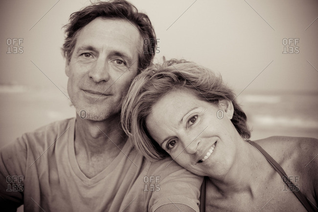Portrait of an adult couple at the beach