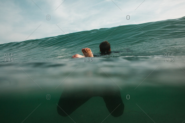 Person swimming underwater - Offset Collection
