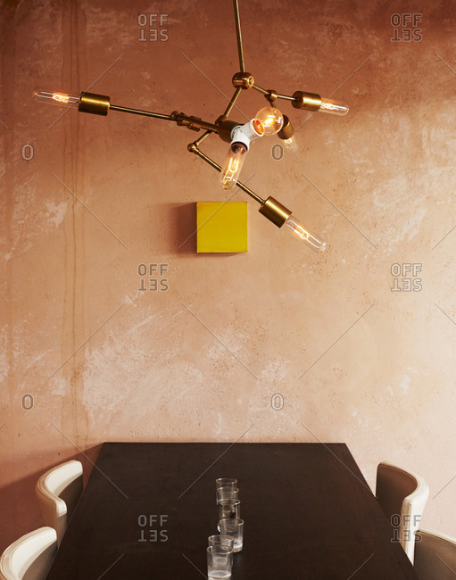 Lighting Fixture Stock Photos Offset March 8 2017 Couch And Sculptural Light Fixture