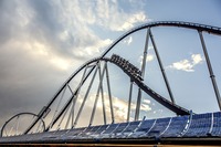 Solor roller coaster in Freiburg Germany stock photo OFFSET