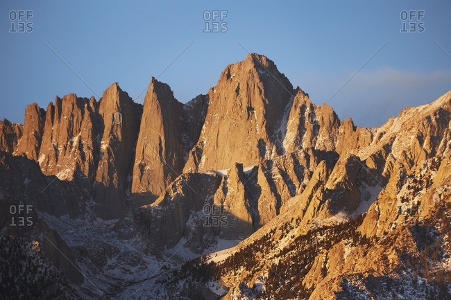 Peaks of granite mountain