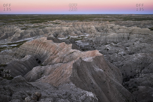 Landscape of Badlands National Park