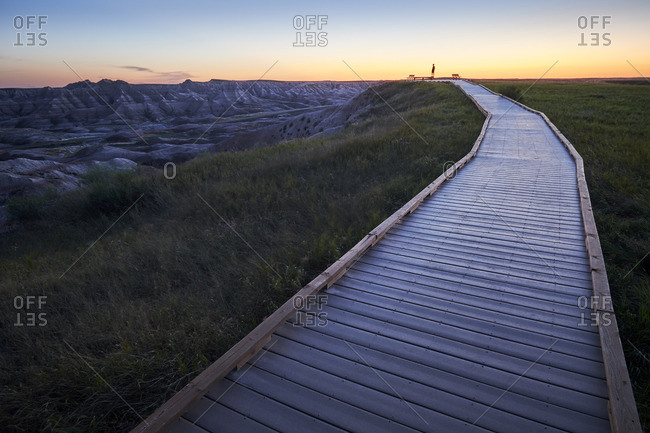 Trail over Badlands National Park