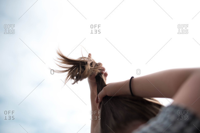 Putting Hair Up Stock Photos Offset