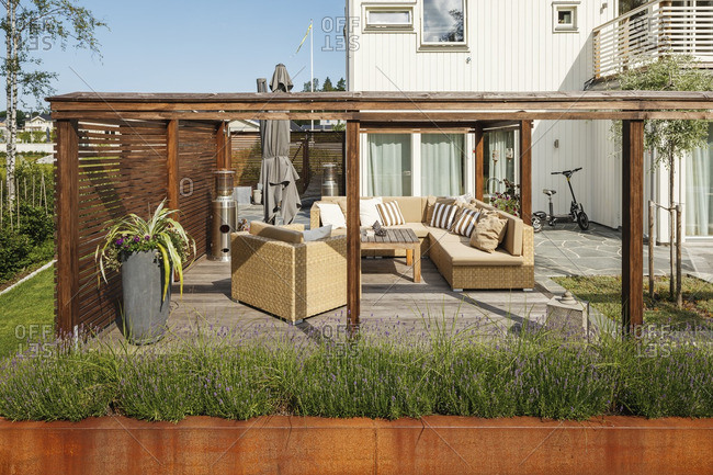 Backyard Pergolas Stock Photos Offset