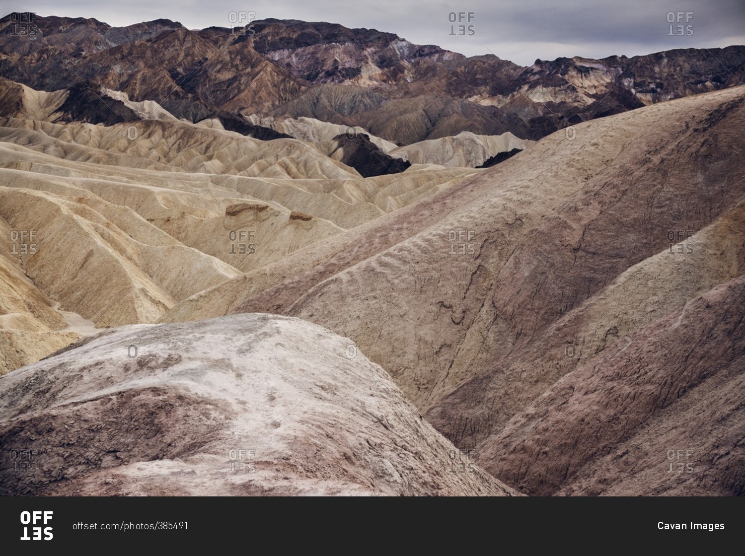 Scenic view of dramatic landscape at Death Valley National Park