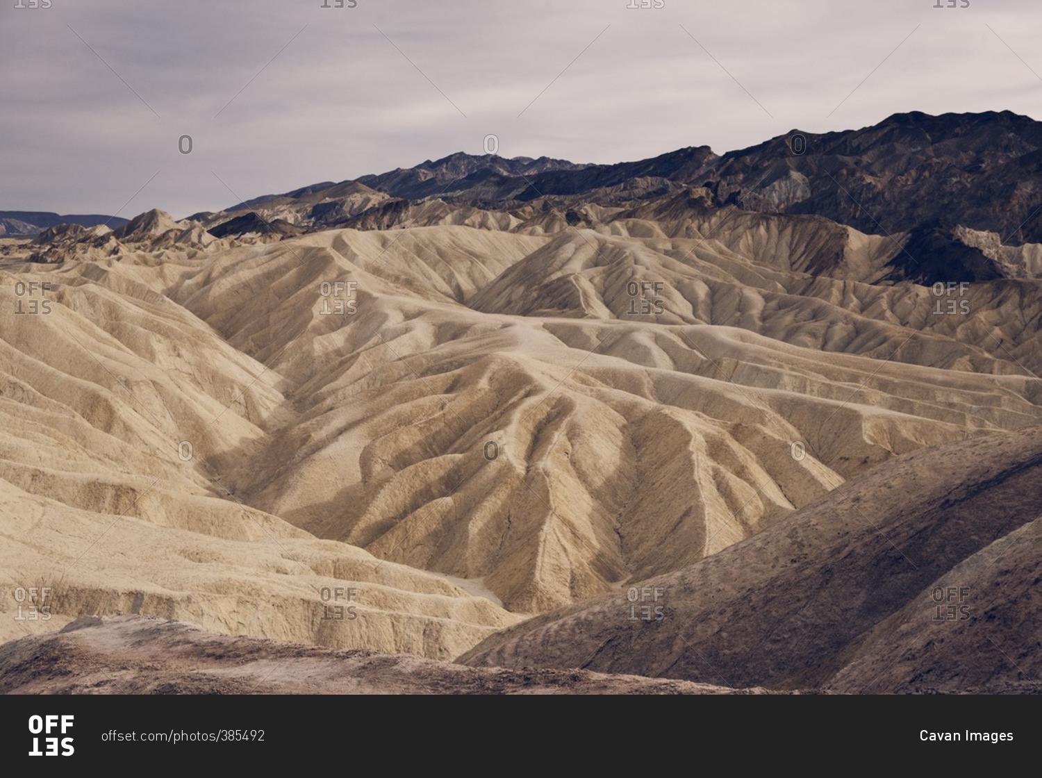 Scenic view of rocky landscape at Death Valley National Park
