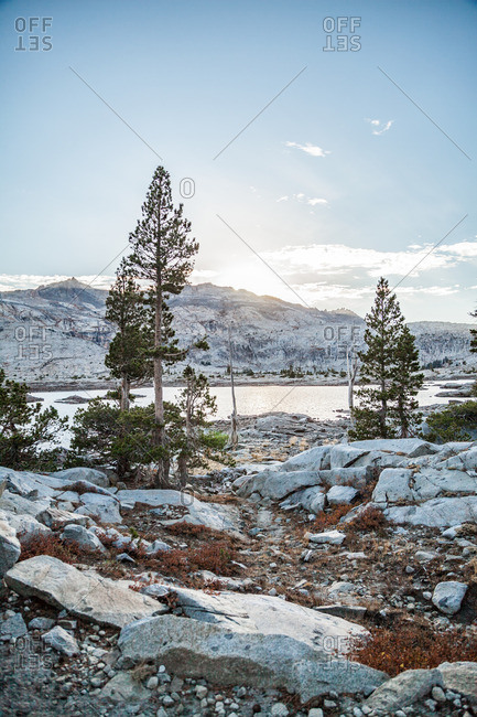 A mountainside lake in Desolation Wilderness near Tahoe, California