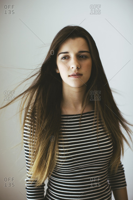 Young woman with ombre hair