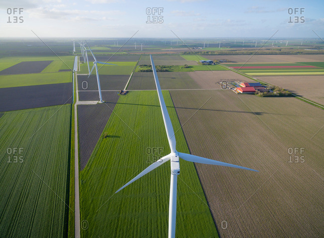 Wind turbines on farmland - Offset