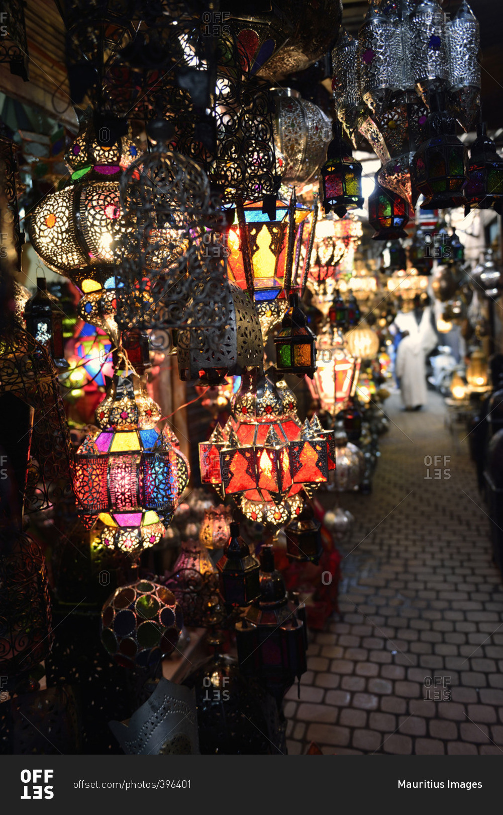 Lamps in Moroccan market