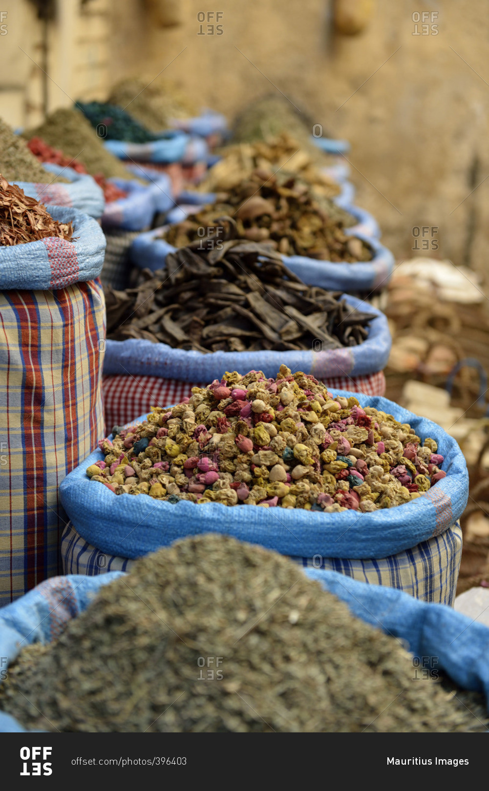 Spices in a market, Marrakesh, Morocco