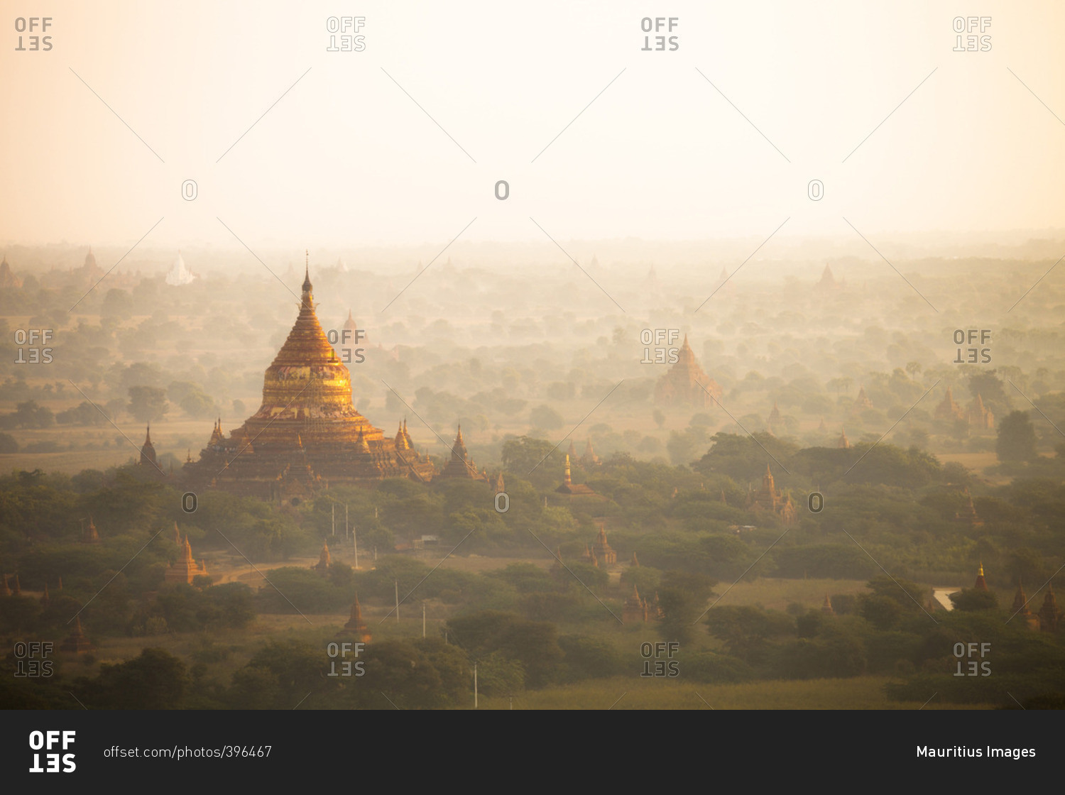 View of ancient temples, Myanmar