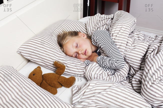 Sweden, Sleeping girl - Offset Collection