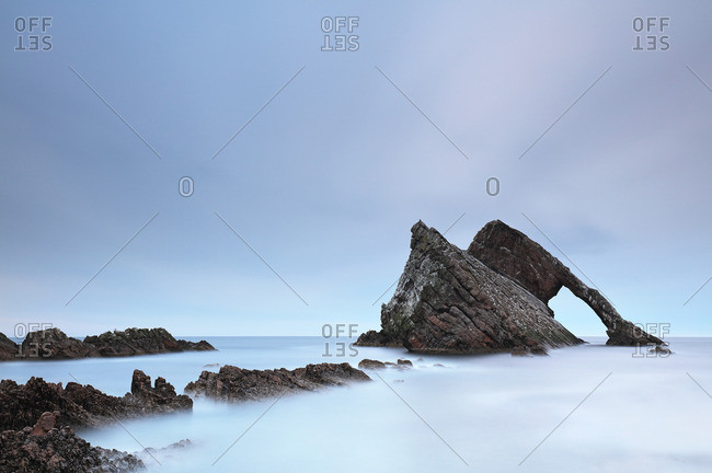 Bow Fiddle Rock on the northeastern coast of Scotland