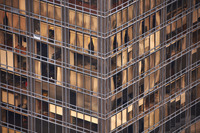 New York City, USA - May 8, 2016: A close-up of a residential building