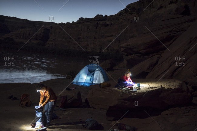 Camping along the Labyrinth Canyon, Green River, Green River, Utah