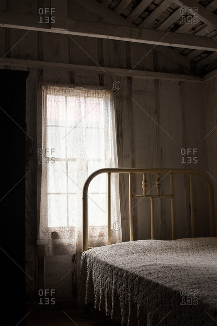 Antique bed in old house