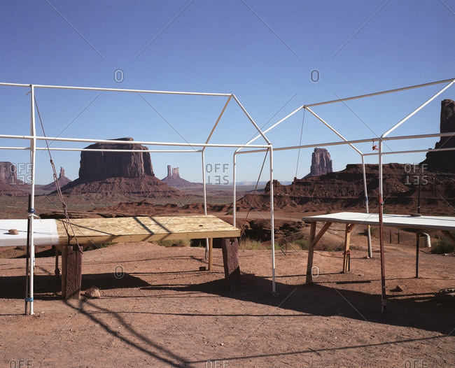 Tables in the desert, Monument Valley, Arizona