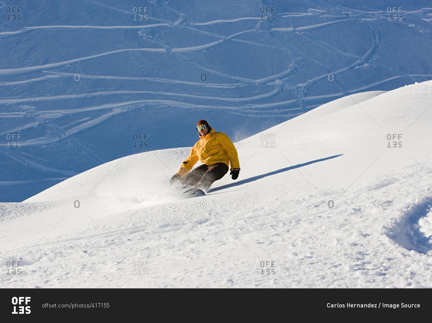 A man snowboarding