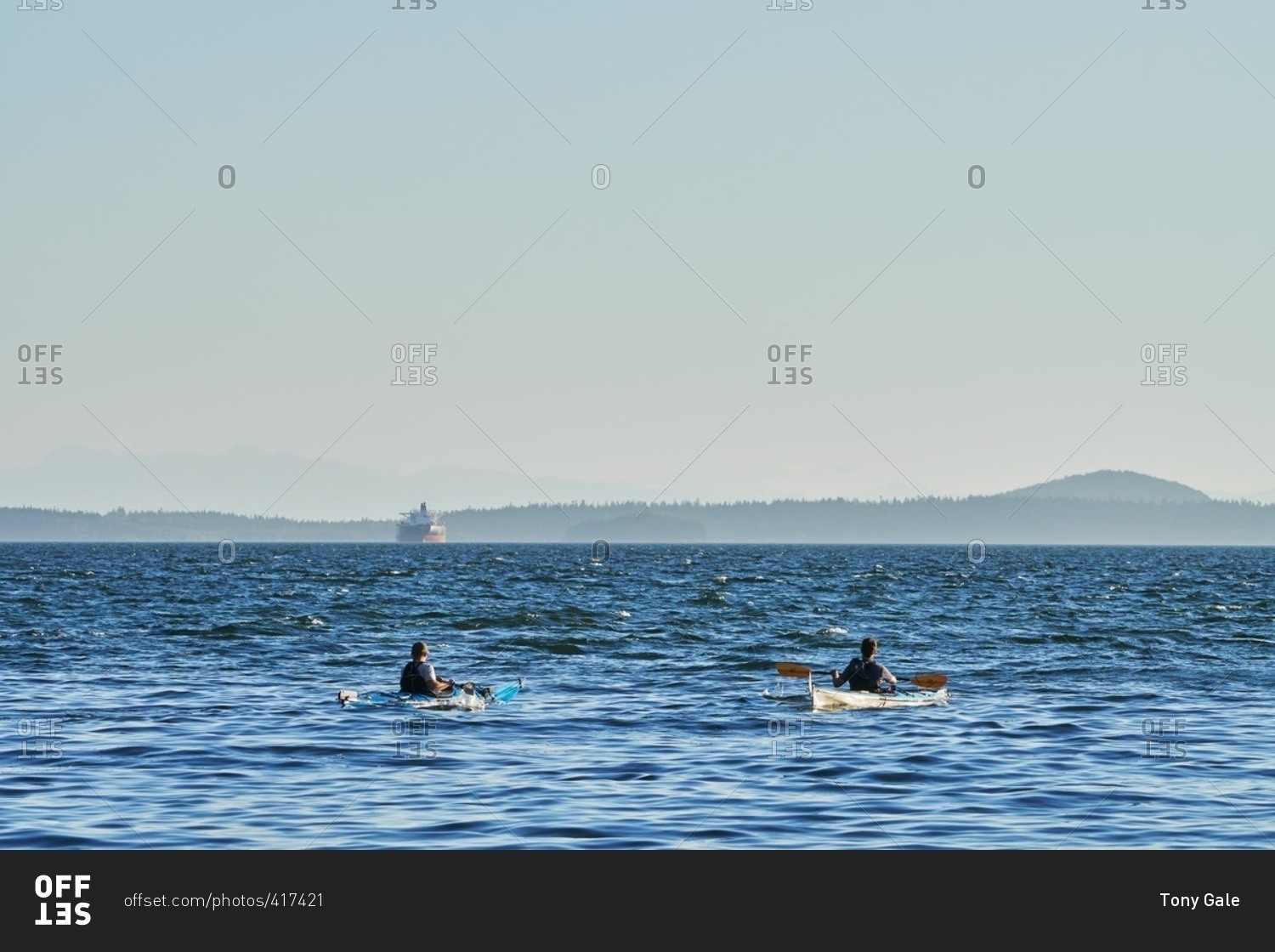 People kayaking in Pacific Northwest