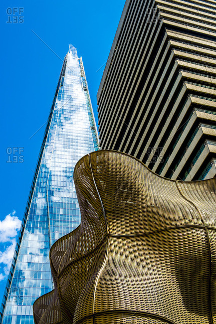 London, England - August 9, 2014: View of The Shard, the tallest building in west Europe