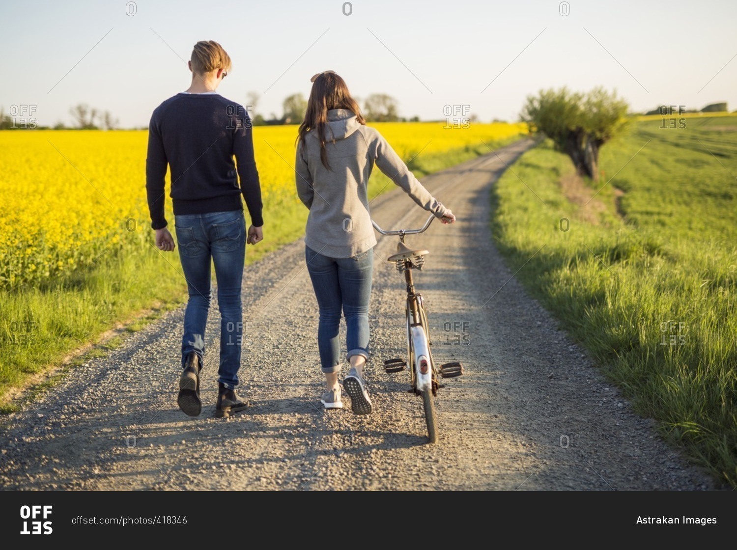 boy and girl walking