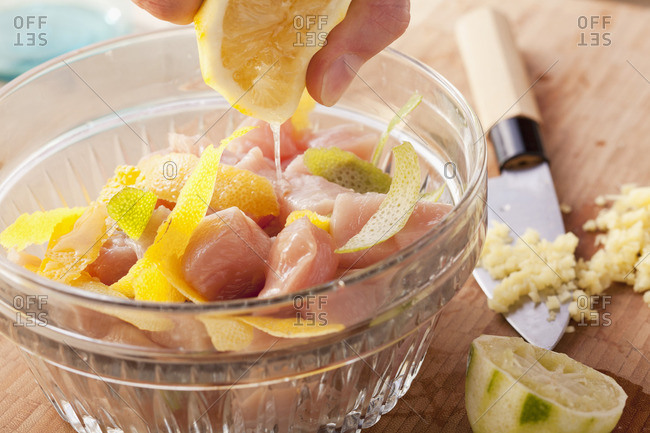 Chicken with a citrus marinade