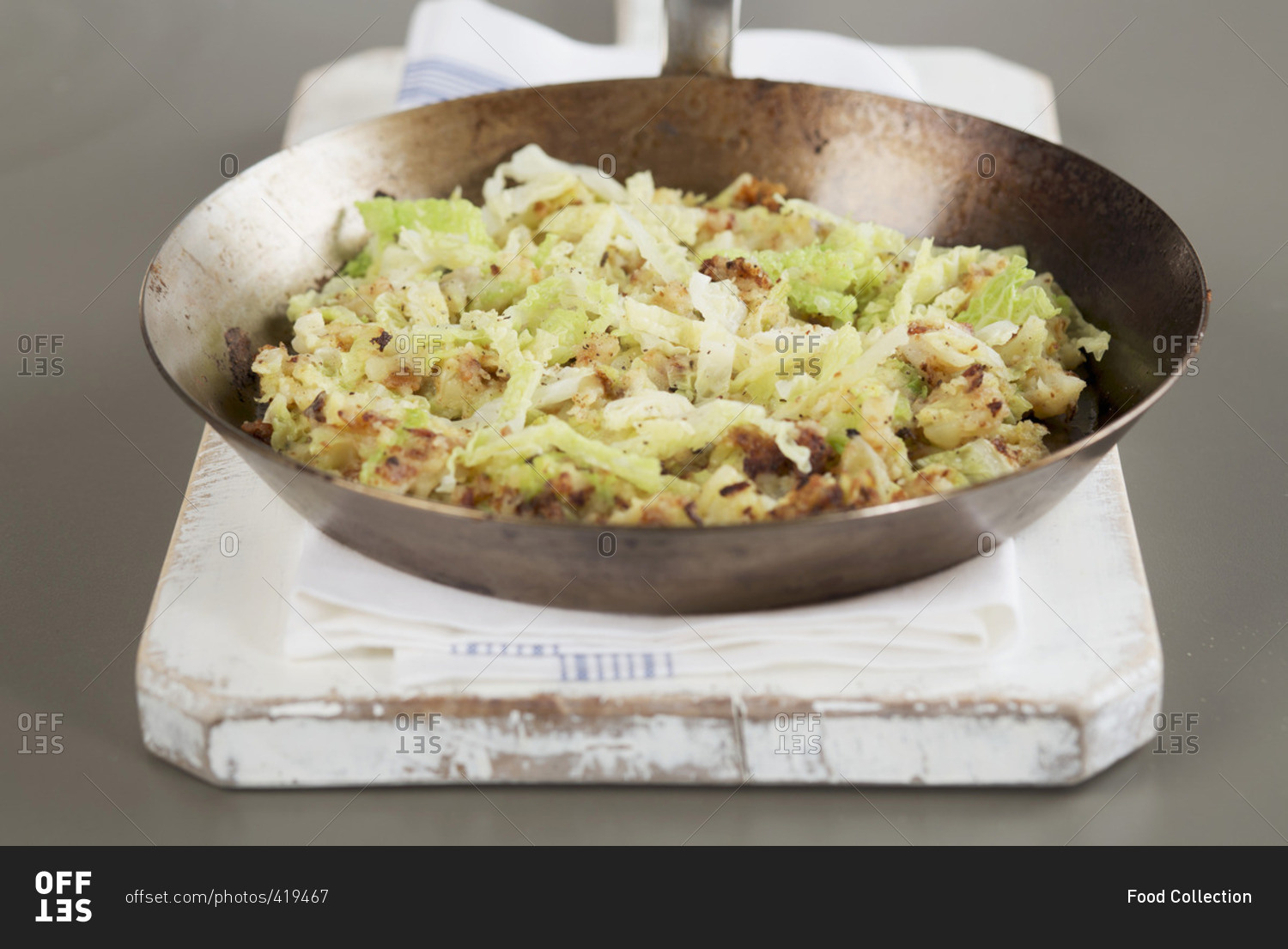 Bubble and squeak (fried mashed potato and cabbage, England)