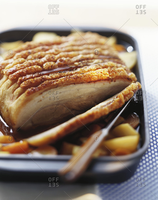 Roast meat with crackling