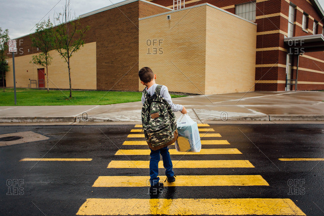 Kids Crosswalk Photos, Images and Pictures