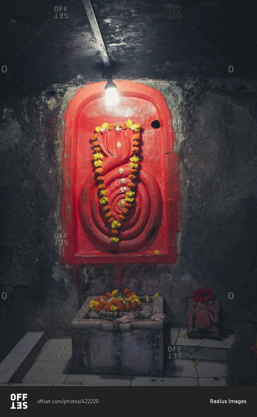 Representation of Three-headed Snake in Gita Temple, Somnath, Saurashtra, Gujarat, India
