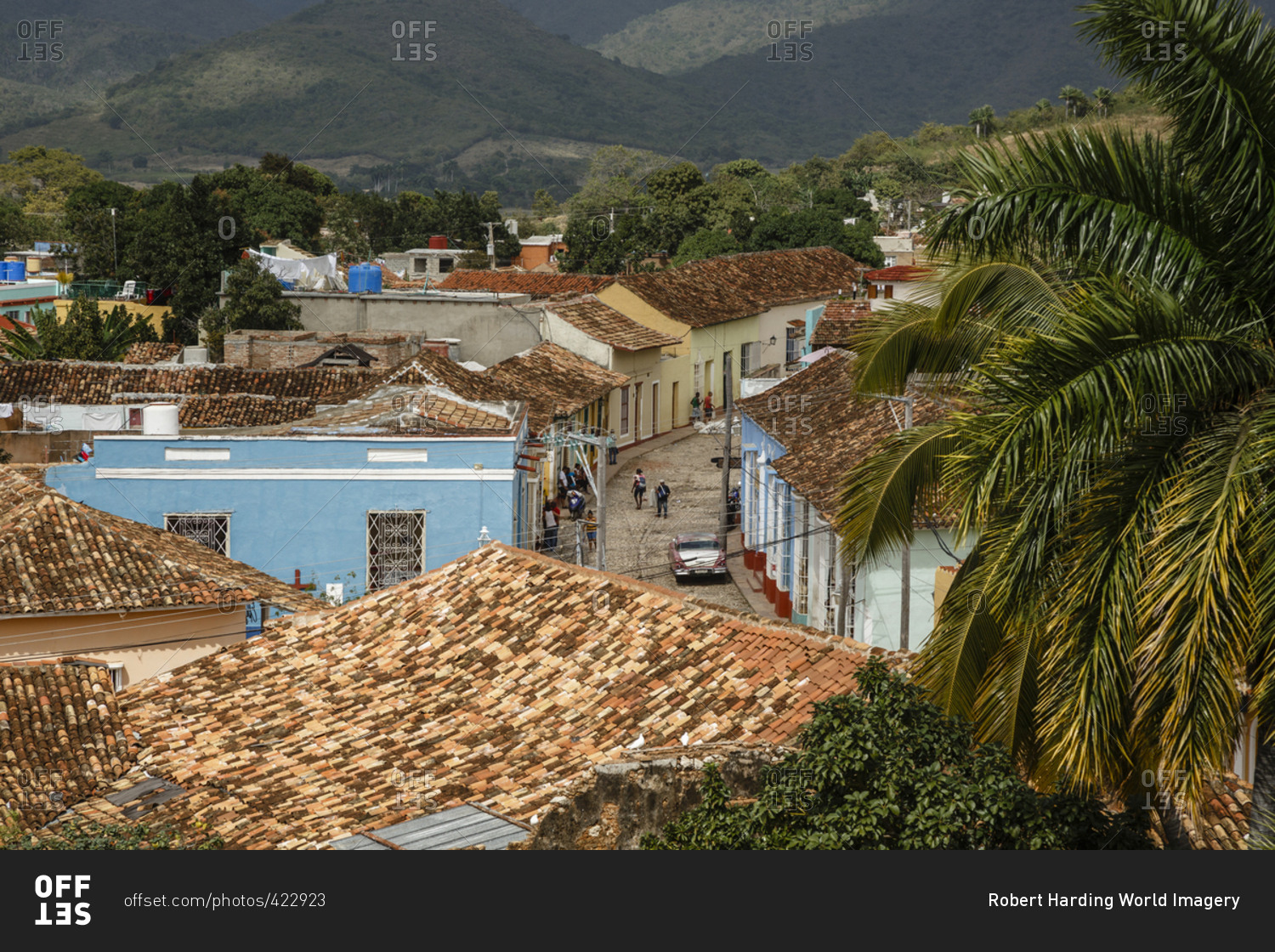 Elevated view over the colonial city of Trinidad, UNESCO World Heritage Site, Sancti Spiritus Province, Cuba, West Indies, Caribbean, Central America