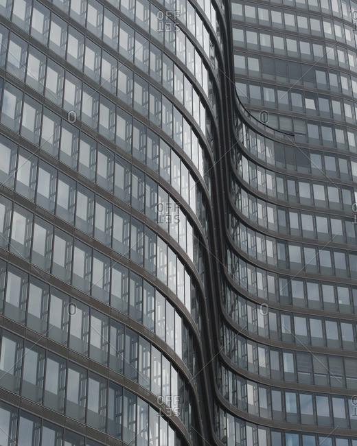 Contemporary building with a wave design