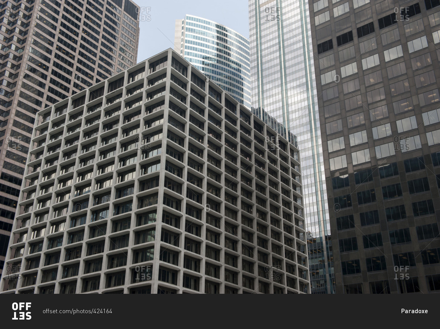 Modern skyscrapers, closeup Offset Collection stock photo OFFSET
