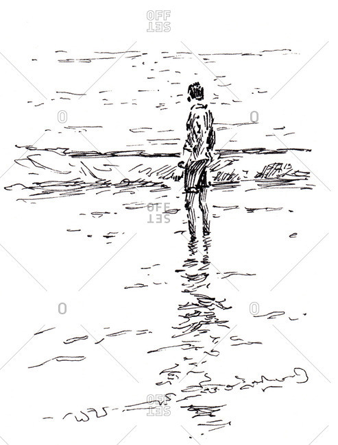 85 Man In Suit Standing Alone Drawing High Res Illustrations  Getty Images