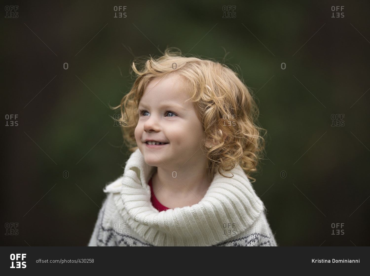 Girl With Curly Strawberry Blonde Hair Stock Photo Offset