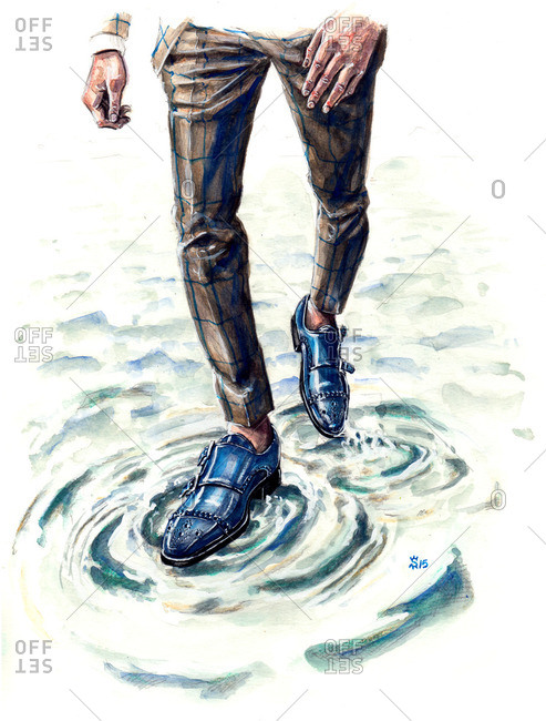 fashion illustration mens shoes
