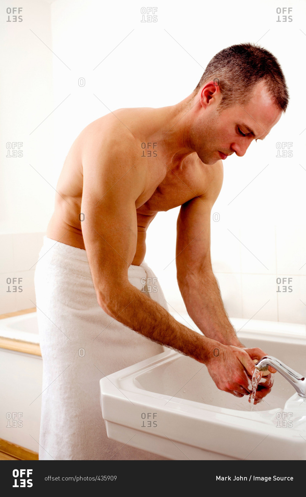 He washes his hands