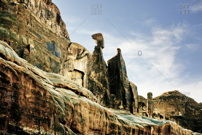 Sedimentary rock formations. - Offset Collection