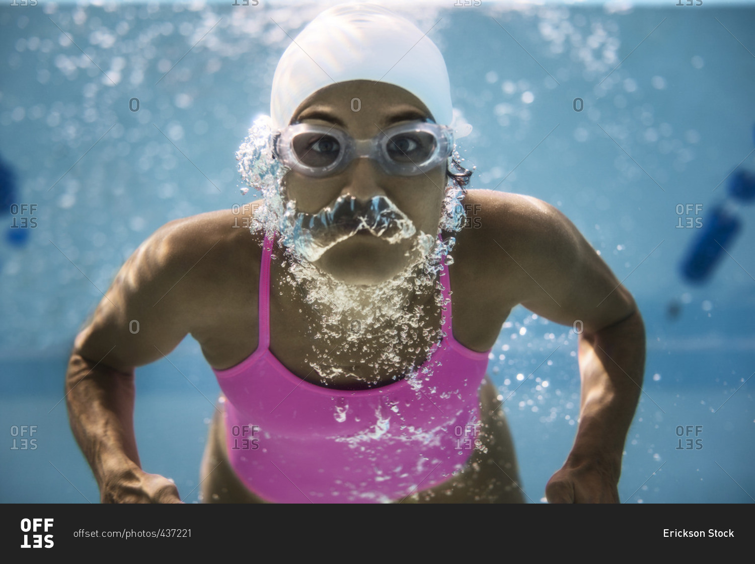 Young Woman Blowing Bubbles Underwater Stock Photo OFFSET   Offset 437221 