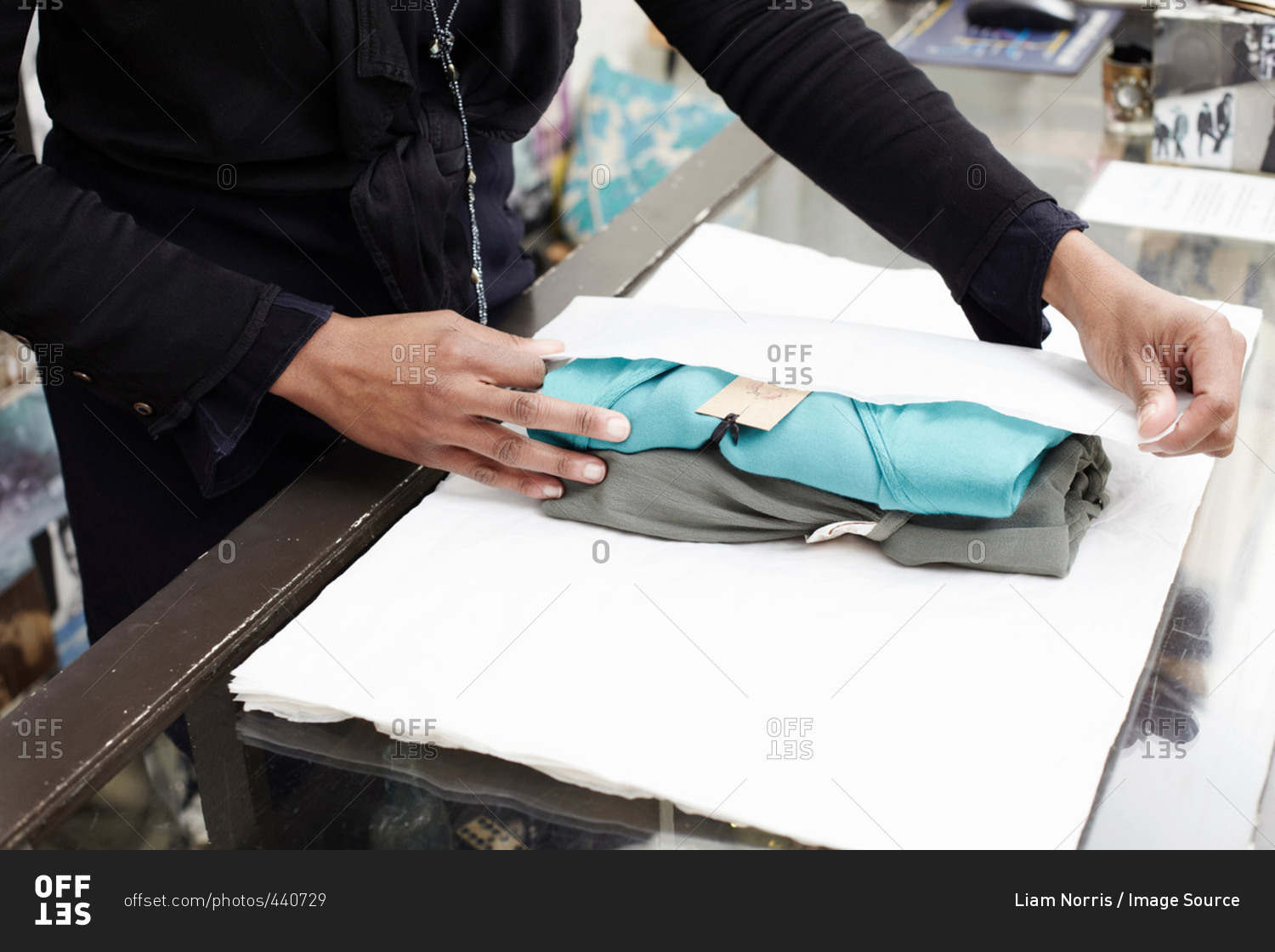 Wrapping clothes from the Offset Collection stock photo OFFSET